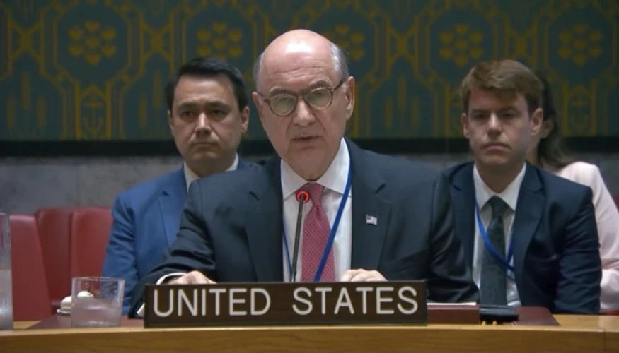 Ден Негреа, заступник постійного представника США при ООН, виступає на засіданні Ради Безпеки ООН